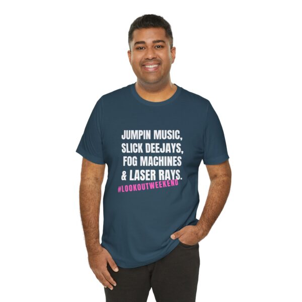 Jumpin Music Slick Deejays Fog Machines And Laser Rays T-Shirt – Vintage Rave Vibes - Image 7